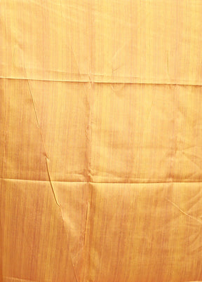 Yellow Tussar Silk Saree With Blouse Piece