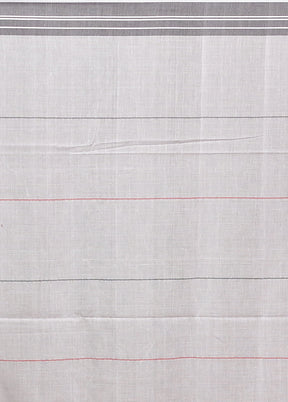 White Matka Silk Saree With Blouse Piece