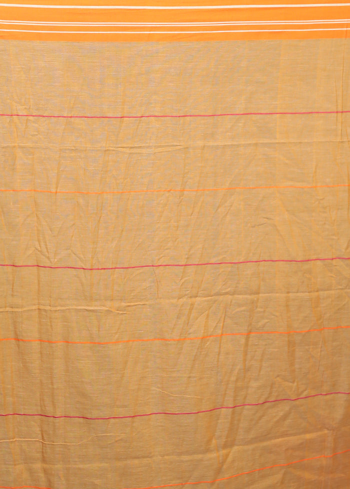 Rust Matka Silk Saree Without Blouse Piece