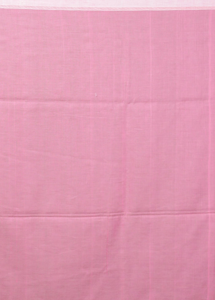 Pink Matka Silk Saree With Blouse Piece