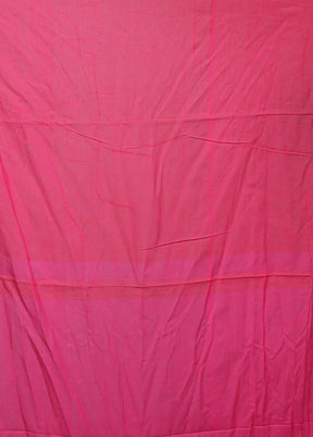 Pink Cotton Saree Without Blouse Piece