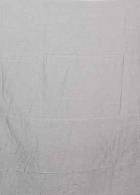 Grey Cotton Saree With Blouse Piece
