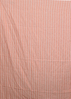 Rust Cotton Saree With Blouse Piece