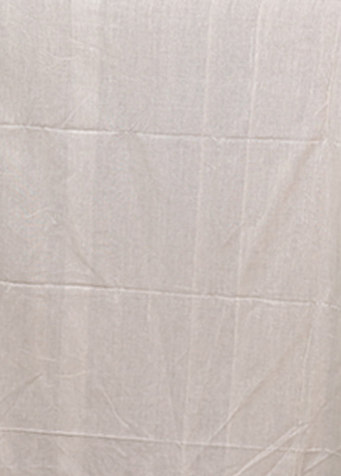 White Cotton Saree With Blouse Piece