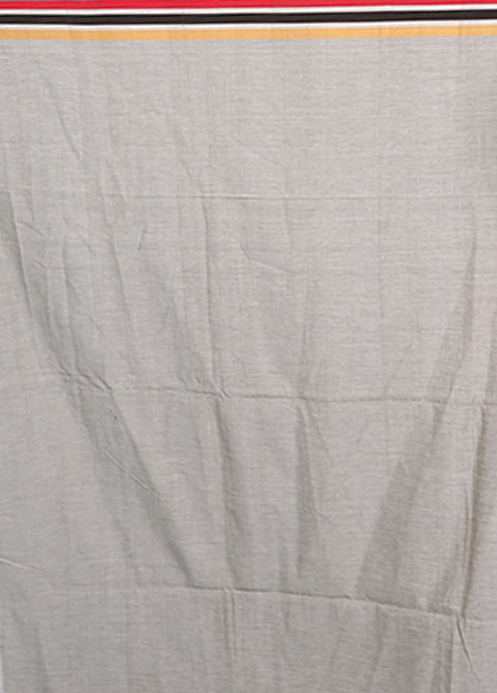 Cream Pure Cotton Saree With Blouse Piece