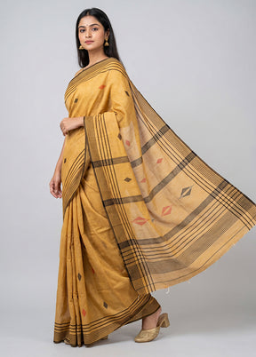 Pink Pure Cotton Saree With Blouse Piece