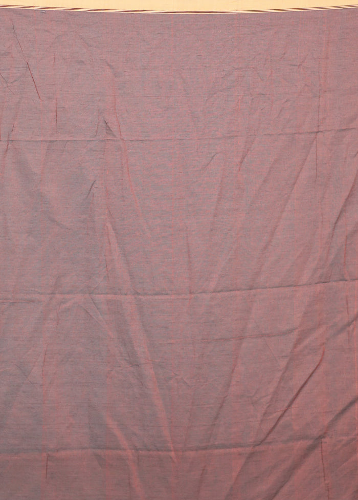 Brown Pure Cotton Saree Without Blouse Piece