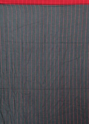 Black Matka Silk Saree With Blouse Piece