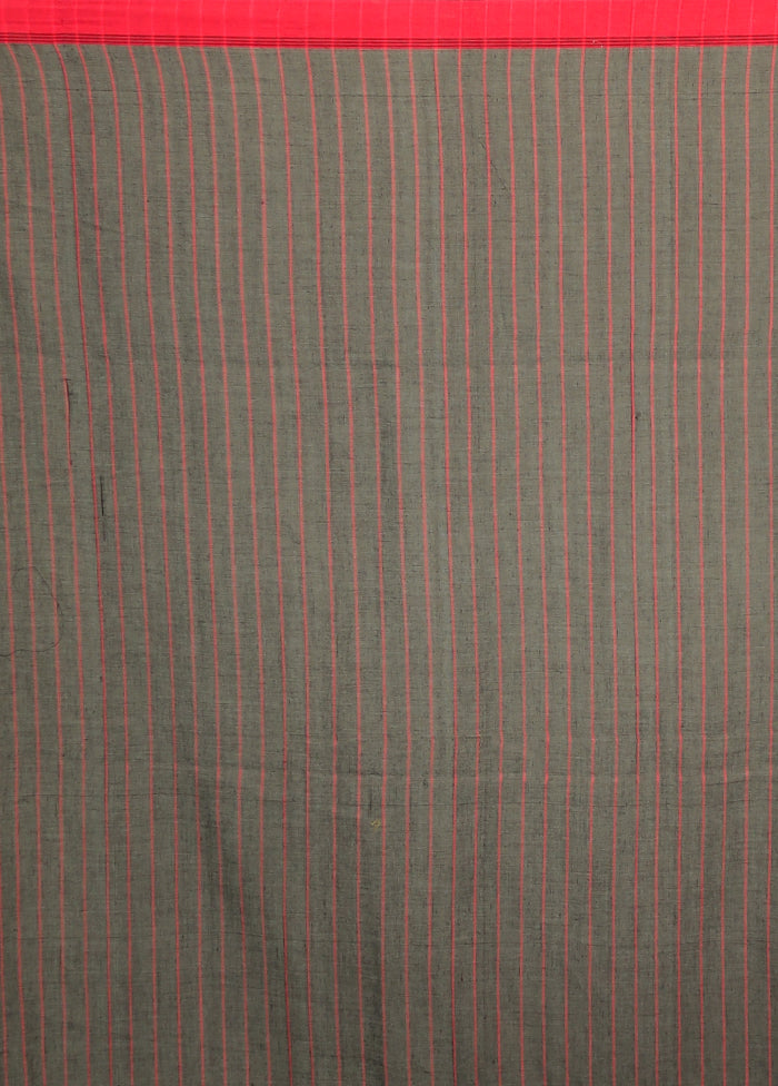 Black Matka Silk Saree Without Blouse Piece