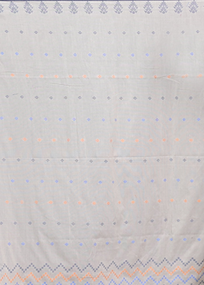 White Cotton Saree With Blouse Piece