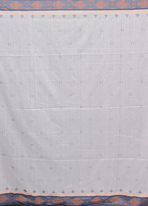 White Cotton Saree With Blouse Piece