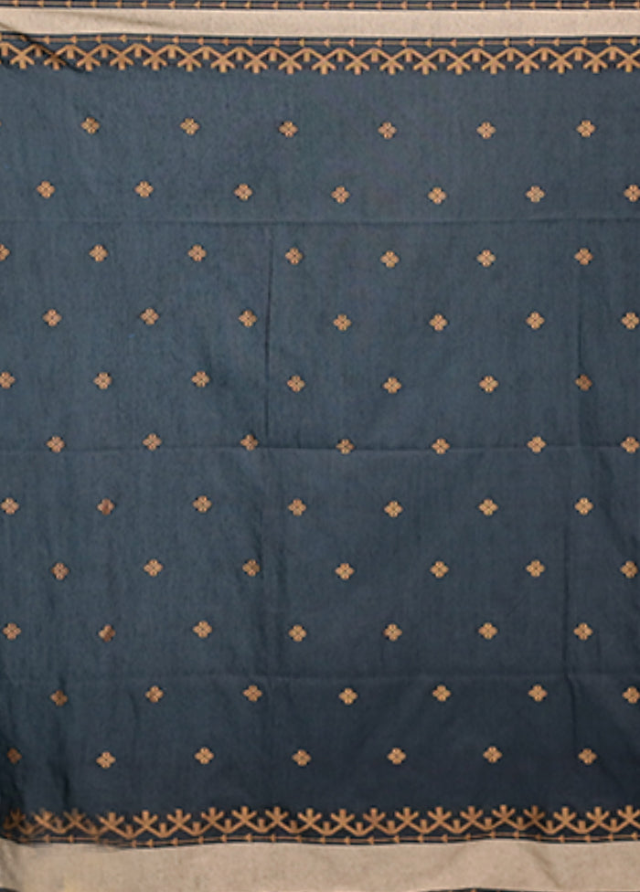 Black Cotton Saree With Blouse Piece