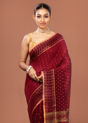 Cream Cotton Saree With Blouse Piece