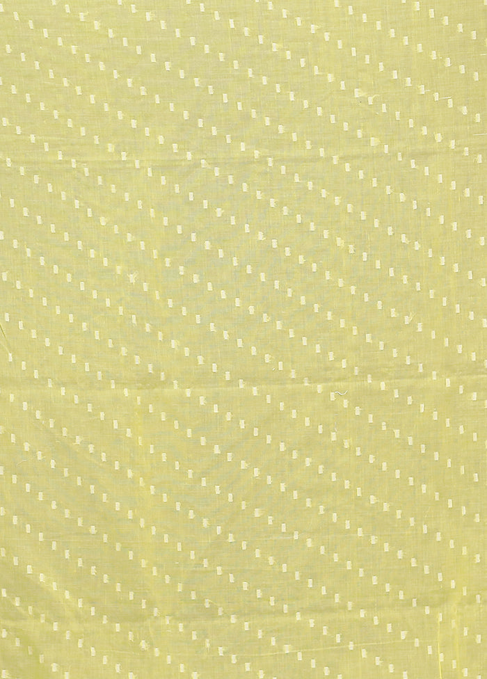 Yellow Matka Silk Saree With Blouse Piece