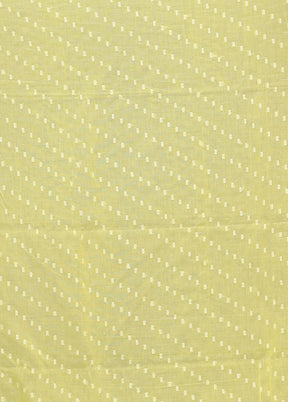 Yellow Matka Silk Saree With Blouse Piece