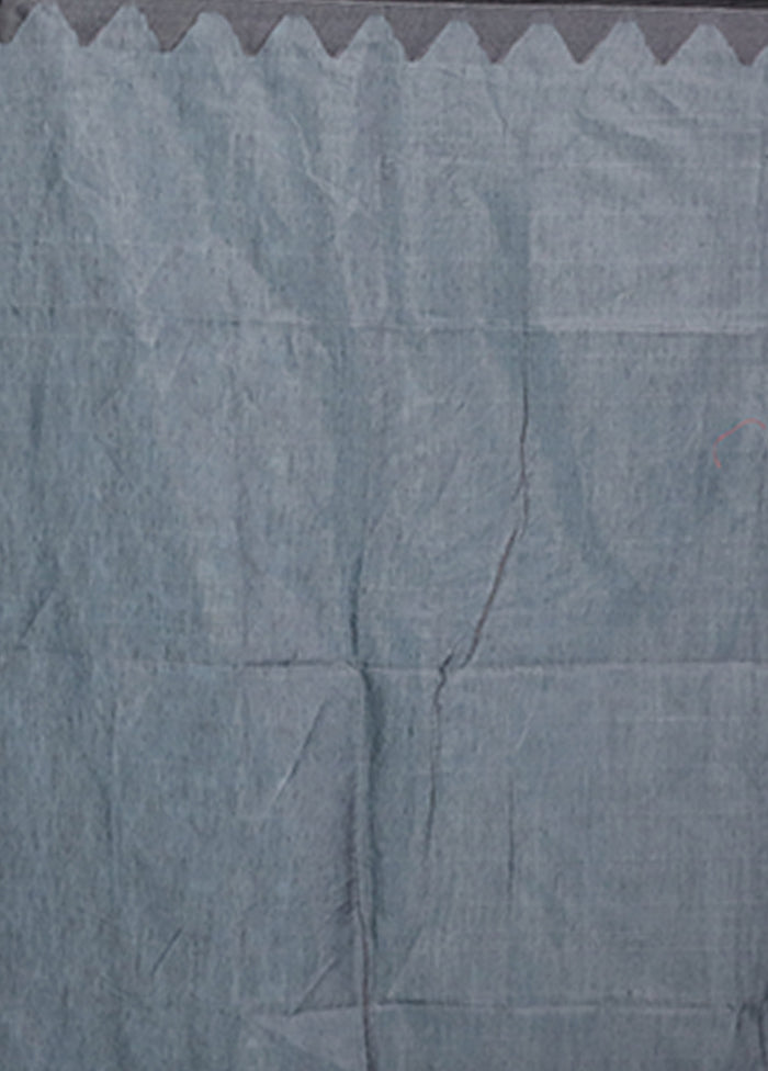 White Cotton Saree With Blouse Piece