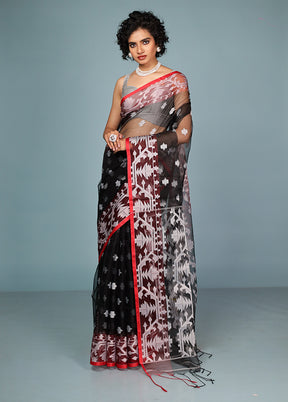 Black Organza Saree With Blouse Piece