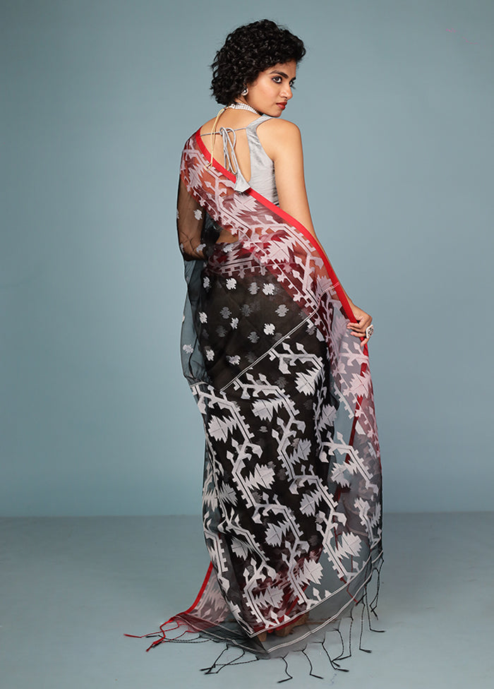 Black Organza Saree With Blouse Piece