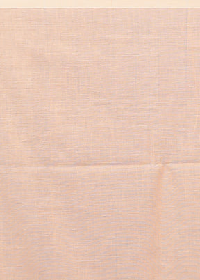 Peach Matka Silk Saree With Blouse Piece