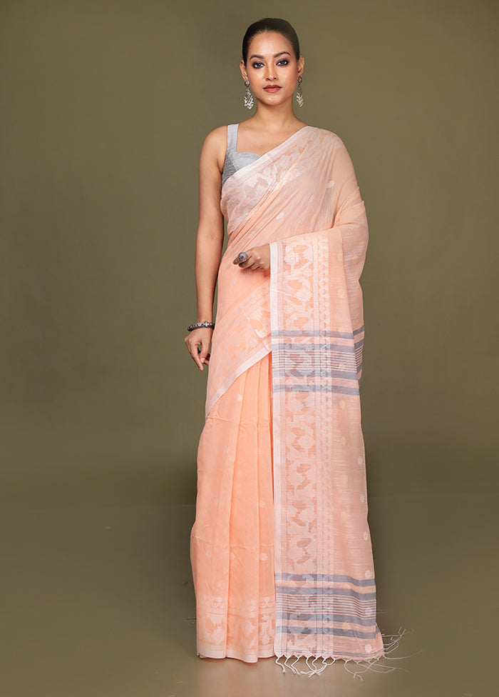 Pink Matka Silk Saree With Blouse Piece