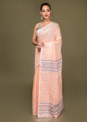 Pink Matka Silk Saree With Blouse Piece