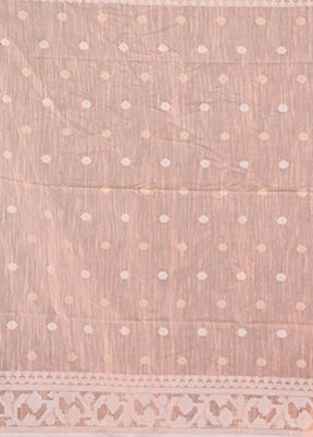 Pink Matka Silk Saree With Blouse Piece