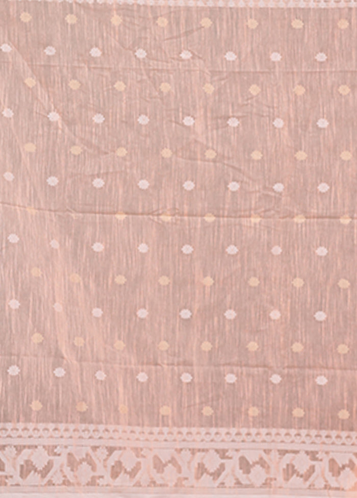 Pink Matka Silk Saree With Blouse Piece