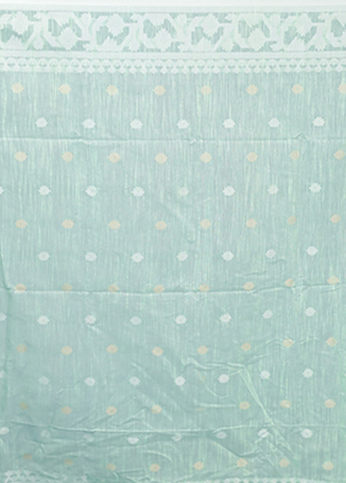 Green Matka Silk Saree With Blouse Piece