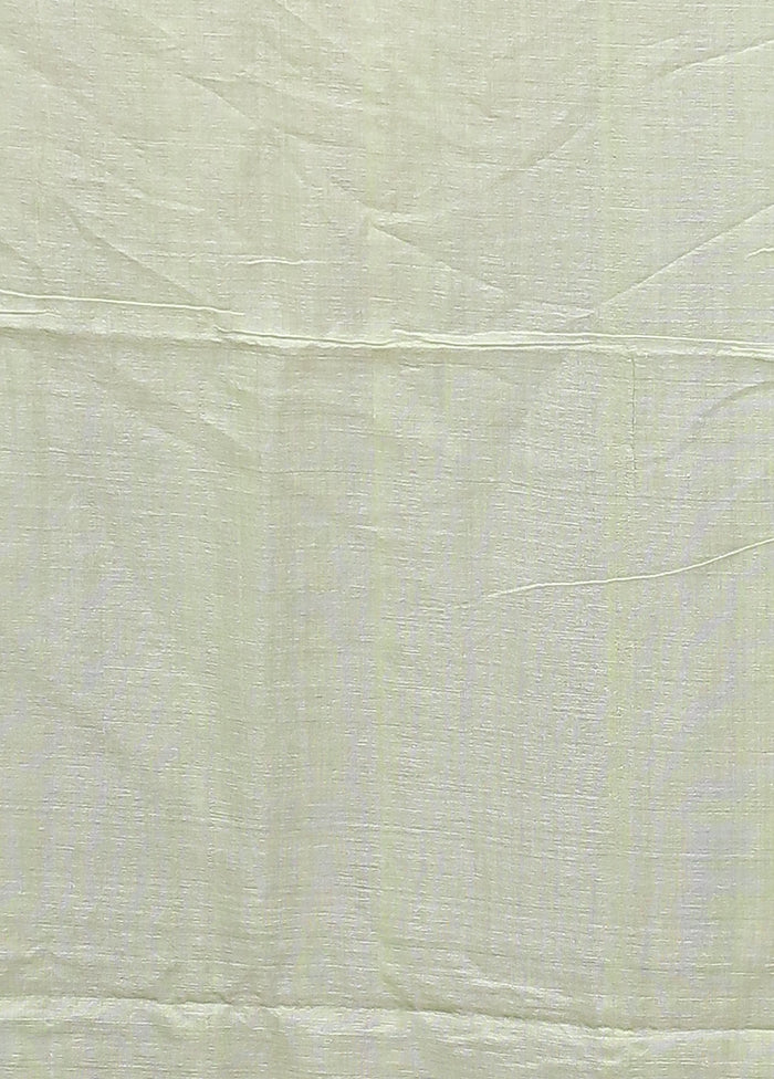 Green Tussar Silk Saree With Blouse Piece