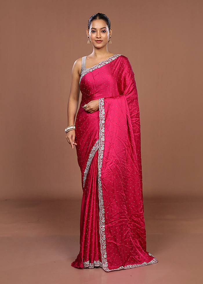 Purple Handloom Dupion Pure Silk Saree With Blouse Piece