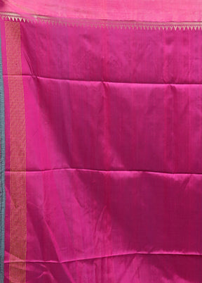 Black Handloom Kanjivaram Pure Silk Saree With Blouse Piece