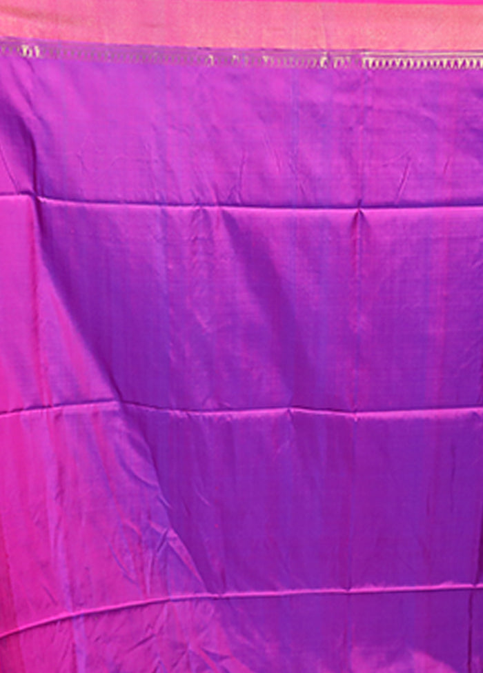 Green Handloom Kanjivaram Pure Silk Saree With Blouse Piece