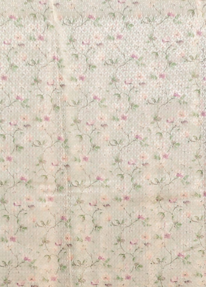 Multicolor Dupion Silk Saree With Blouse Piece