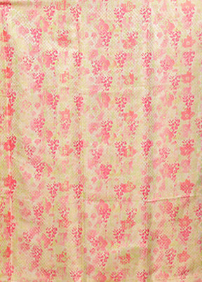Multicolor Dupion Silk Saree With Blouse Piece