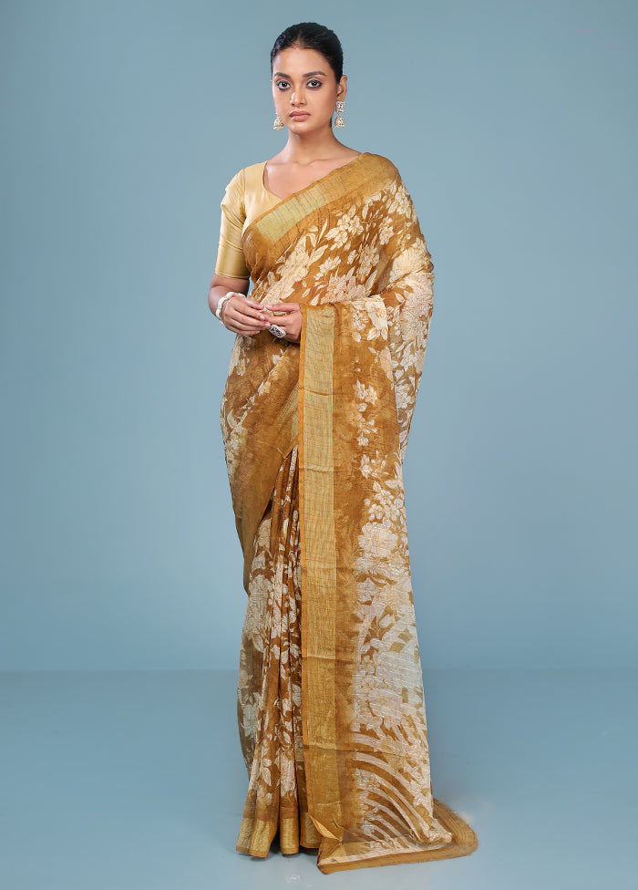 Multicolor Chiffon Silk Saree With Blouse Piece