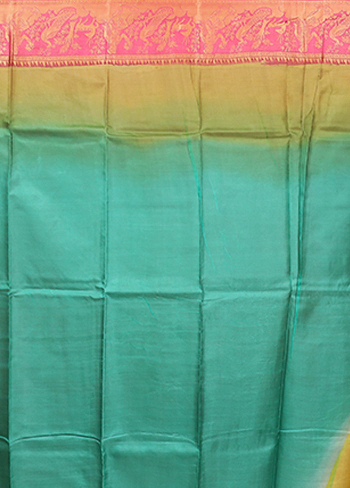 Multicolor Printed Pure Silk Saree Without Blouse Piece