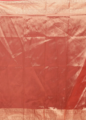 Pink Tissue Silk Saree With Blouse Piece