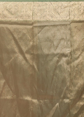 Gold Tissue Silk Saree With Blouse Piece