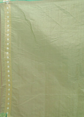 Green Kora Silk Saree With Blouse Piece