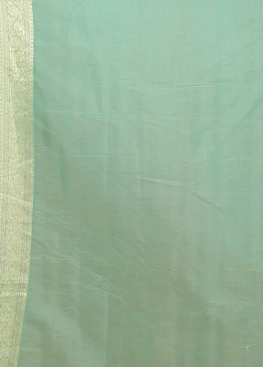 Green Kora Silk Saree With Blouse Piece