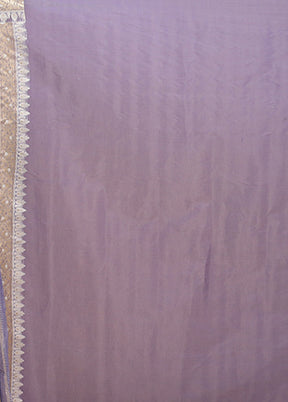 Blue Kora Silk Saree With Blouse Piece