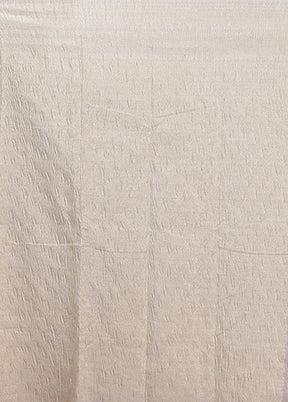 White Tissue Silk Saree With Blouse Piece