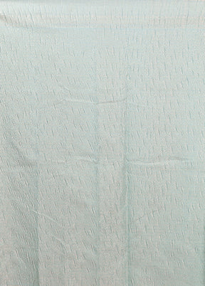Blue Tissue Silk Saree With Blouse Piece