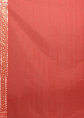 Red Kora Silk Saree With Blouse Piece