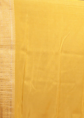 Yellow Tissue Silk Saree With Blouse Piece