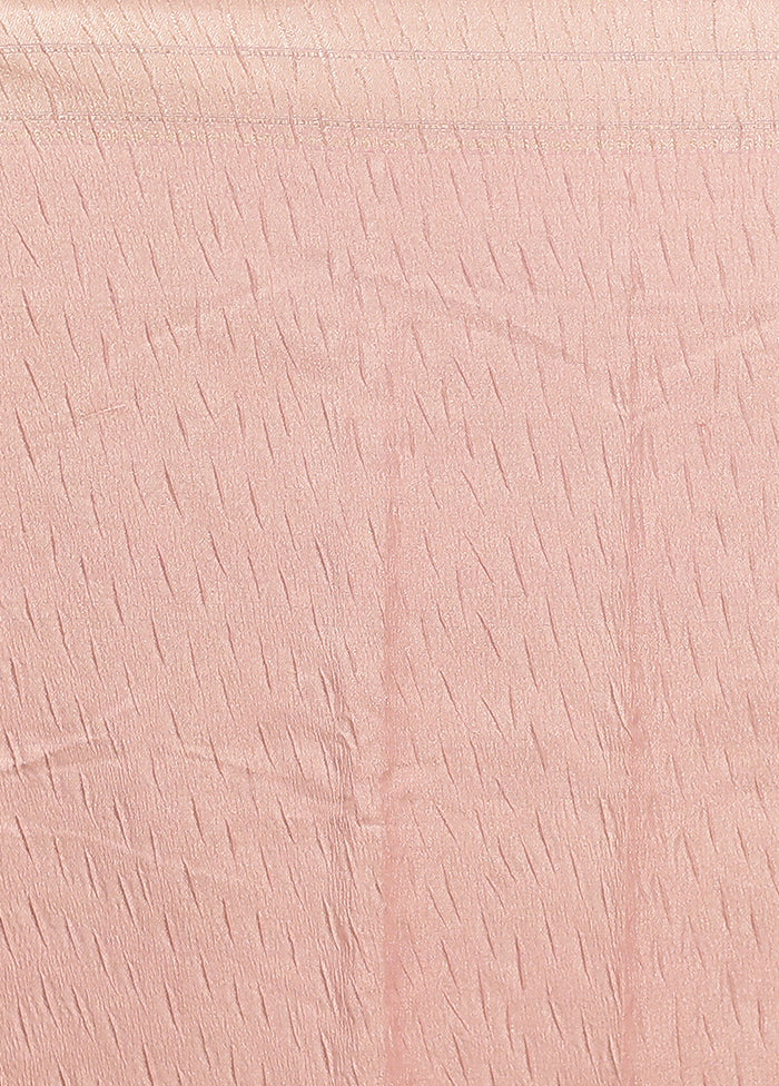 Pink Tissue Silk Saree With Blouse Piece