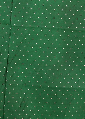 Green Banarasi Silk Saree With Blouse Piece