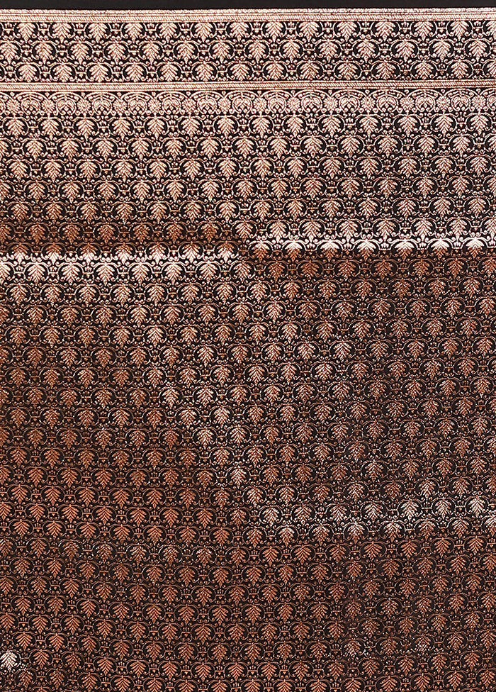 Black Banarasi Silk Saree With Blouse Piece