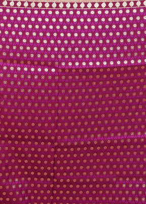 Purple Banarasi Silk Saree With Blouse Piece