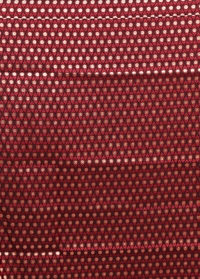 Maroon Banarasi Silk Saree With Blouse Piece